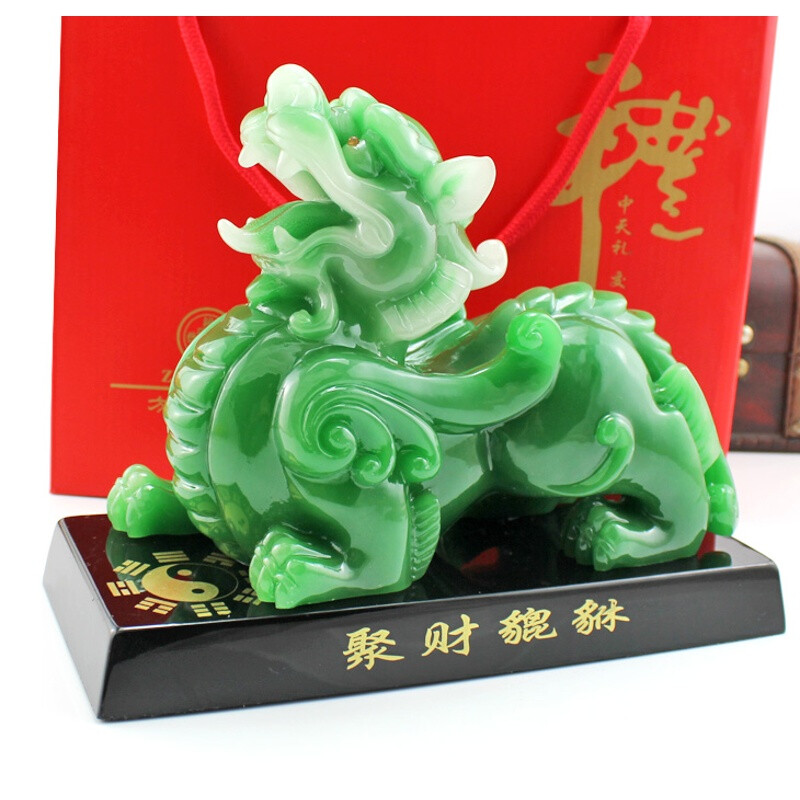 鎮宅納福，招財引貴 仿玉貔貅擺件，家居風水的點睛之筆